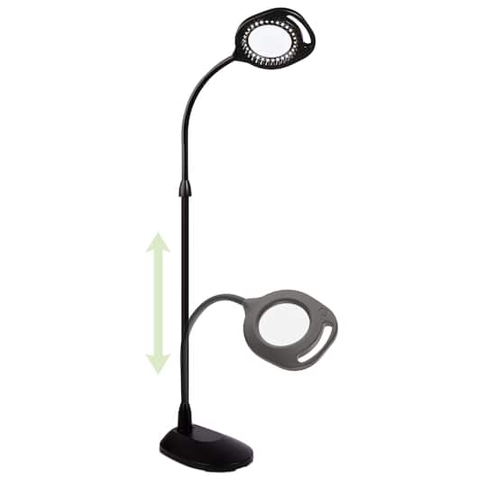 Led Magnifier Floor And Table Light, Floor Lamp With Magnifier For Sewing Machine